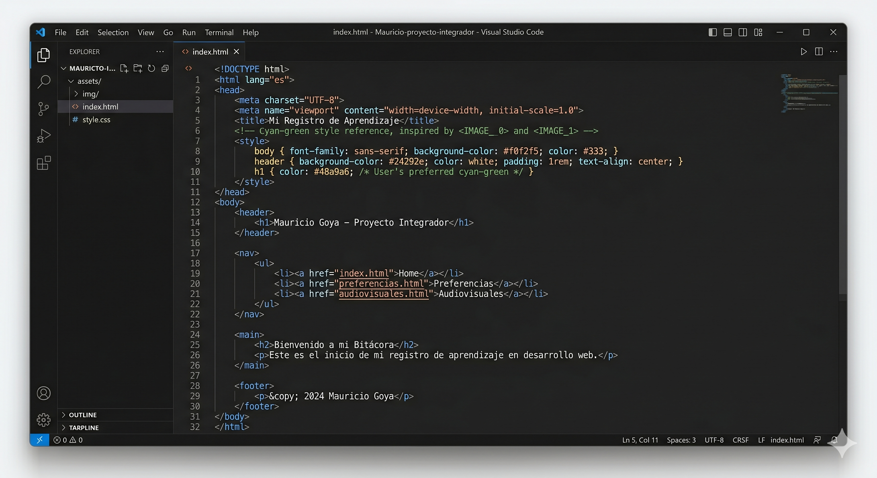 Estructura de etiquetas HTML